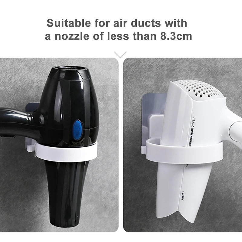 Hair Dryer Holder 1PC Hair Dryer Holder Shelf Storage Wall mounted Hairdryer Rack Organizer ABS Bathroom Fixture Hardware Home Toilet Accessories