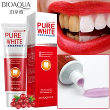 Клюквенная мята отбеливающая зубная паста зуб удаление желтых пятен здоровье красота инструмент для ухода за зубами удаление пятен антибактериальные