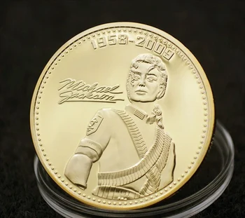 

10/20 pcs Michael Jackson Souvenir Coin Gold Plated Commemorative Coin Annivesary Best Gift