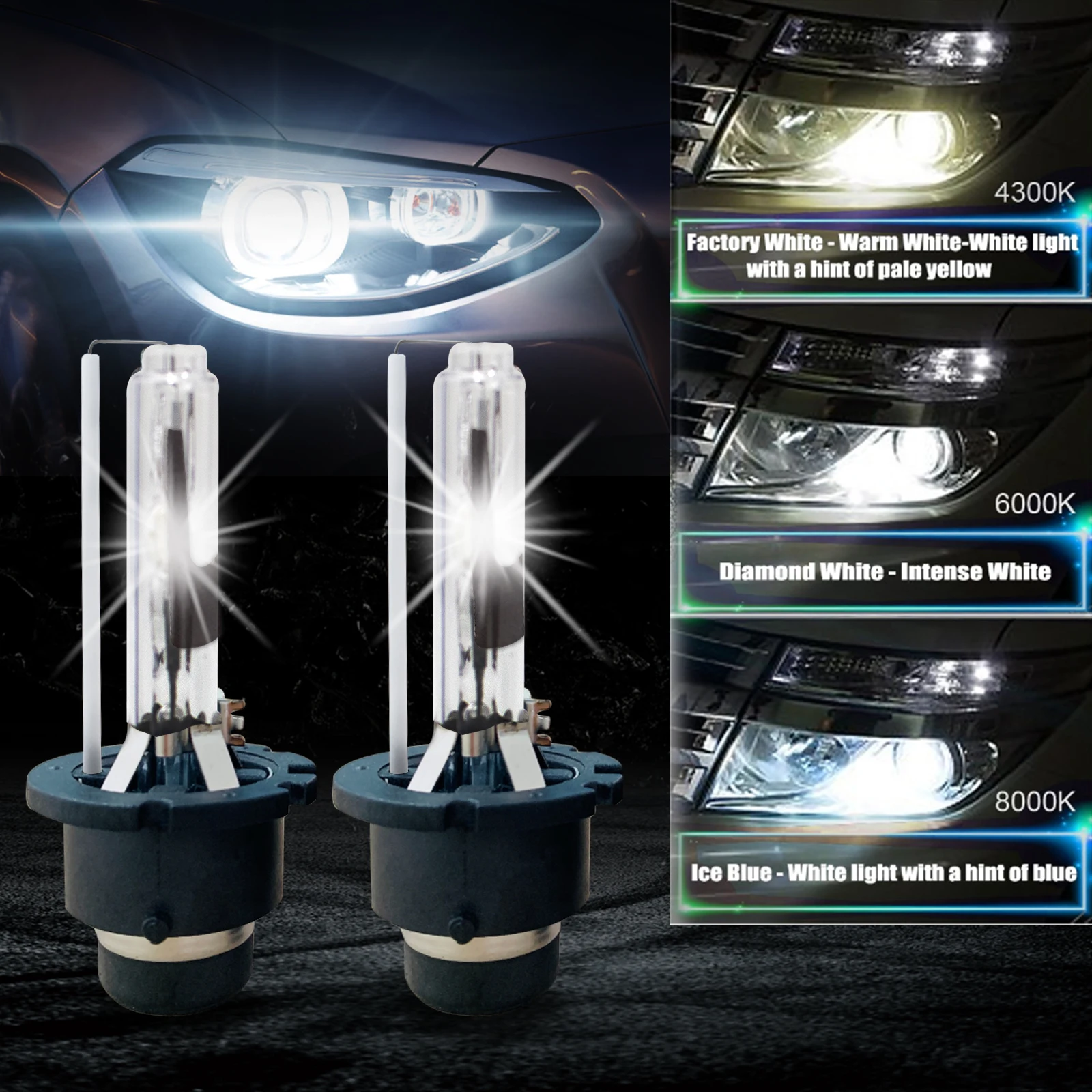 2 шт. D2R HID лампы для всех автомобилей 4300K 6000K 8000K фары bulds