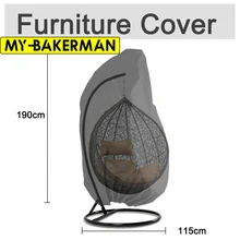 Columpio de exterior para jardín, silla colgante con forma de pájaro, cubierta de polvo Universal impermeable, cubierta de poliéster para muebles, cubierta UV impermeable