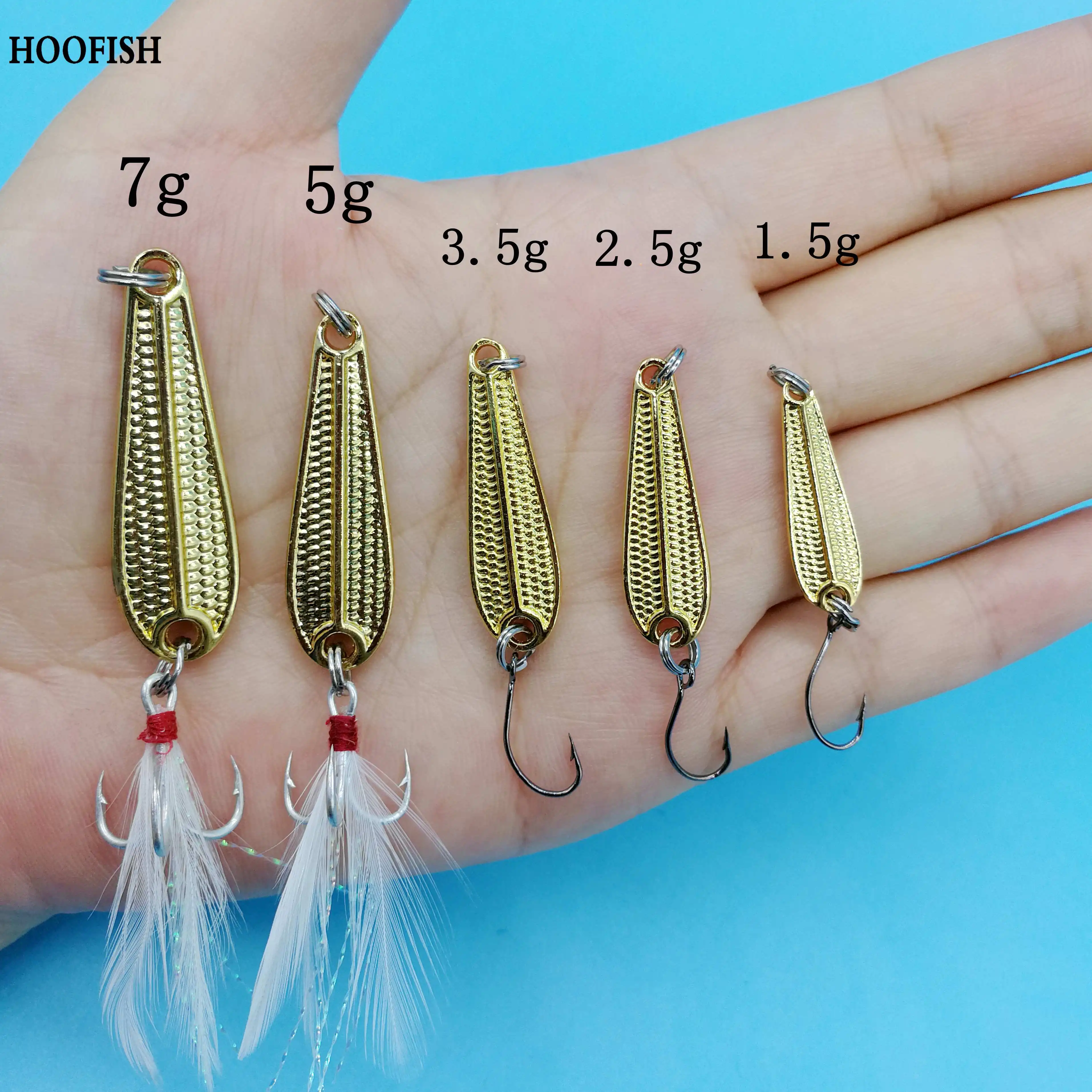 Приманка-ложка для рыбалки HOOFISH 10 шт./лот металлическая приманка в виде ложки 7