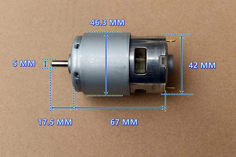 High-speed RC motor replacement Mabuchi to RS-775WC-9511 775WC-A09 