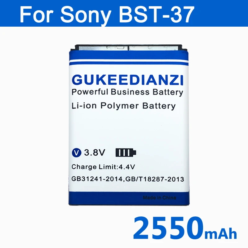 2550 мА/ч Батарея BST-37 для Sony Ericsson K750 D750i K758C S600C V600 V600i W550C W550I W600 W600c W700 W710 W710C W800 чехол