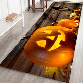 

Halloween Theme Pattern Rectangle Area Rug Soft Floor Mat Carpet With Anti-Slip Back Holiday Home Decorations