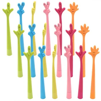 

Funny Free Bending Hand Sign Ballpoint Pens Novelty Pens Noble Cute Gift Pen for Student Gift 0.5 Mm Black Ink (Pack of 18)