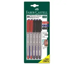 FABER CASTELL 1440 шариковая синяя чернильная ручка набор 10 шт красный