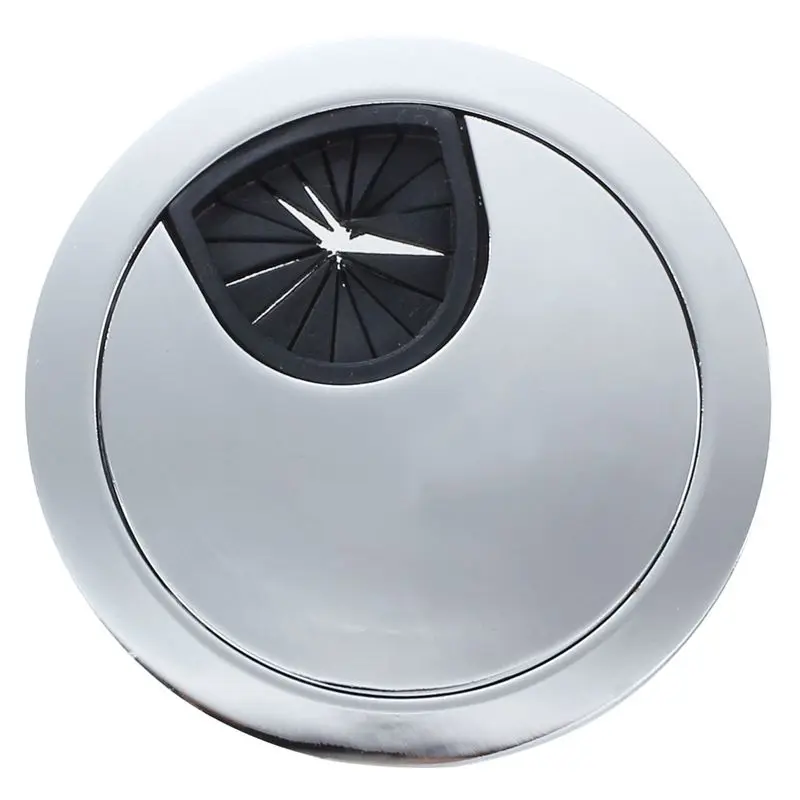 

Botique-Computer Desktop 50mm Diameter Round Stainless Steel Cable Hole Cover Cap