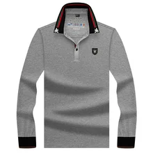 6 цветов 3D вышитая рубашка поло модная рубашка поло с длинными рукавами мужская одежда из хлопка Повседневная Деловая Homme 8911