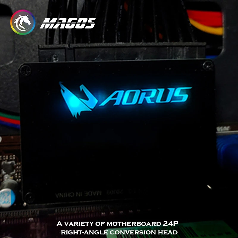 Блок питания для компьютера M/B ATX 24 контакта 90 градусов RGB-подсветка | Компьютеры и