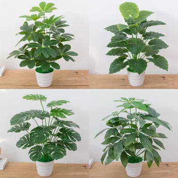 

60CM Eucalyptus Fake Plants Fake Grass Artificial PlantsTopiary Palm Leaves Artificial Succulents Moss Green Acrylic Leaves