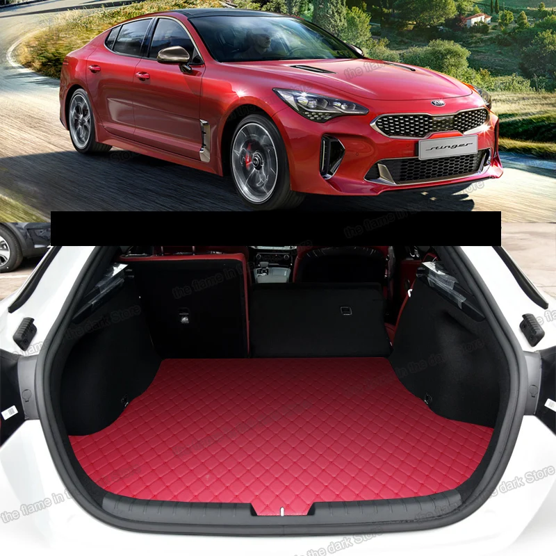 Кожаный коврик для багажника автомобиля подкладка груза kia stinger интерьера ковер