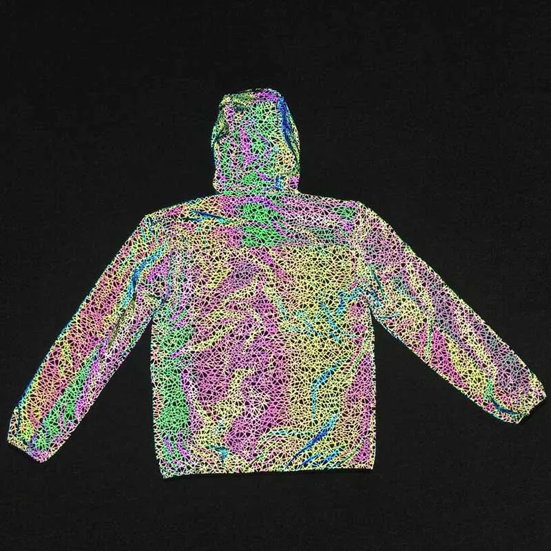 KIOVNO Men's Colorful Reflective Night Jackets Coats Hip Hop Light Reflective Jackets Outwear For Male Clothing (6)