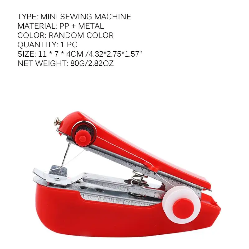 1PC Hot Sale Mini Portable Needlework Cordless Mini Hand-Held Clothes Fabrics Sewing Machine Sewing Tools