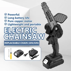 Mini scie à chaîne sans fil Portable 18V, 6 pouces/4 pouces, outil électrique de jardin pour le travail du bois avec batterie Makita 