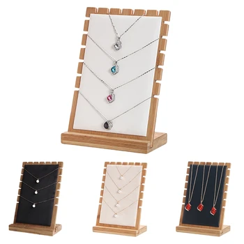 

Bamboo Jewelry Pendant Necklace Display Holder Rack Organizer Storage Case