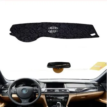 

Rose Pattern Non-slip Dashmat Dash Mat Dashboard Cover Pad Cover Carpet Car Sticker for B-MW 7 series 2009 2010-2014 Car Styling