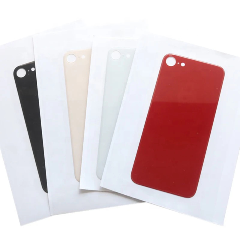 QTDITUO Grade AAAA++++ Large Hole Back Cover Glass for iPhone 8 8Plus Rear Replacement Mobile Phone Accessories With Logo