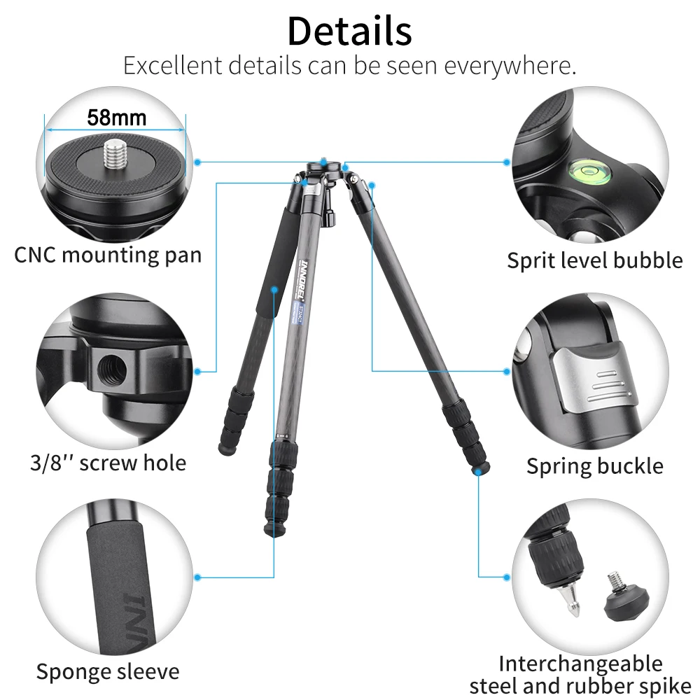 ST324CT/ST324CF Carbon Fiber Camera Tripod
