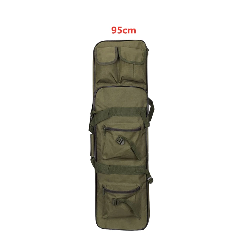 95cm green Tactical Hunting Rifle Cace 85cm 100cm 120cm Military Outdoor Double Nylon Bag Carbine Gun Cace Backpack Shooting Air Rifle Bags - Цвет: 95cm green