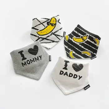 

2 Pcs/lot Baby Feeding Bibs Bandana Cartoon Prints Cotton Soft Drool Bibs Infants Boys Girls Triangle Bibs Bandana Infant Towel