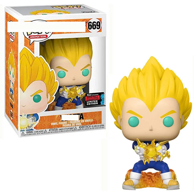 669 with box Funko pop ular супер Драконий жемчуг Гоку VegetaVinyl фигурка куклы игрушки для подарки на день рождения - Цвет: 669 with box