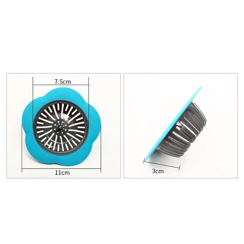 Hair Catcher Stopper Stainless Steel Bathtub Shower Drain Hole Filter Trap Metal Wire Sink Strainer Kitchen Bathroom Accessories
