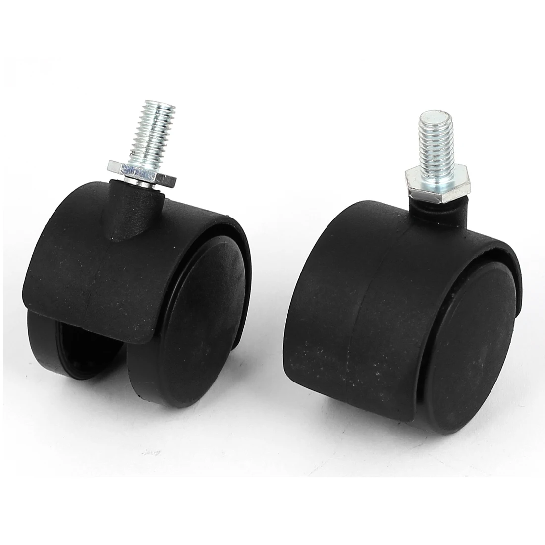 

uxcell 8mm Threaded Stem Adapter 1.6 Inch Dia Twin Wheel Chair Swivel Caster Black 2 Pcs