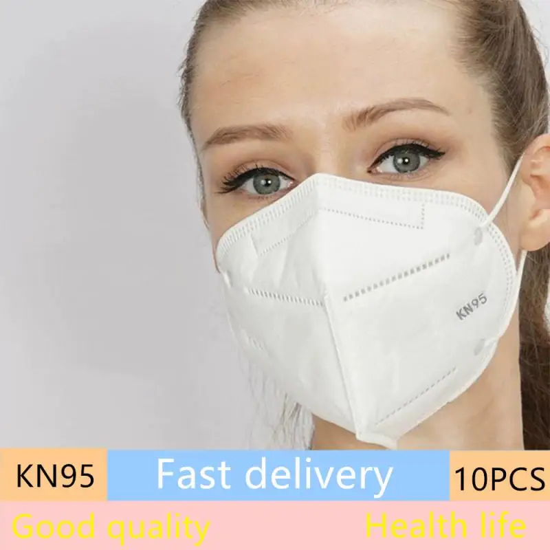 

KN95 masks 10 PCS /set disposable Anti-fog Dust-proof Breathable pollution and PM2.5 Non-woven Fabric Mask for Men and Women