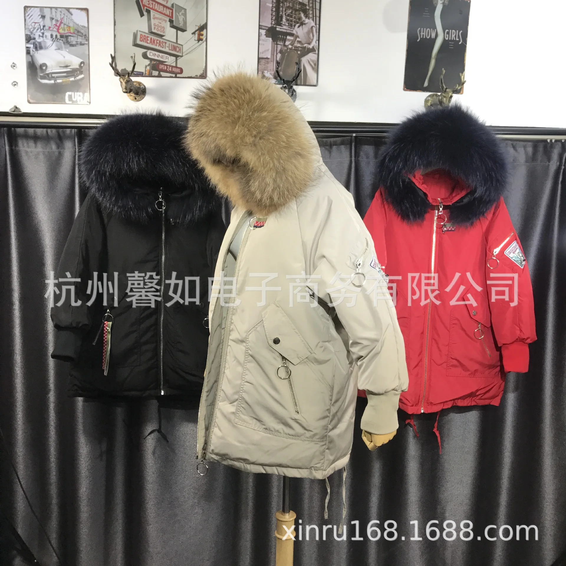 New Style Crane-down Jacket Women's Mid-length Embroidered down Coat Home Direct Supply Physical Store