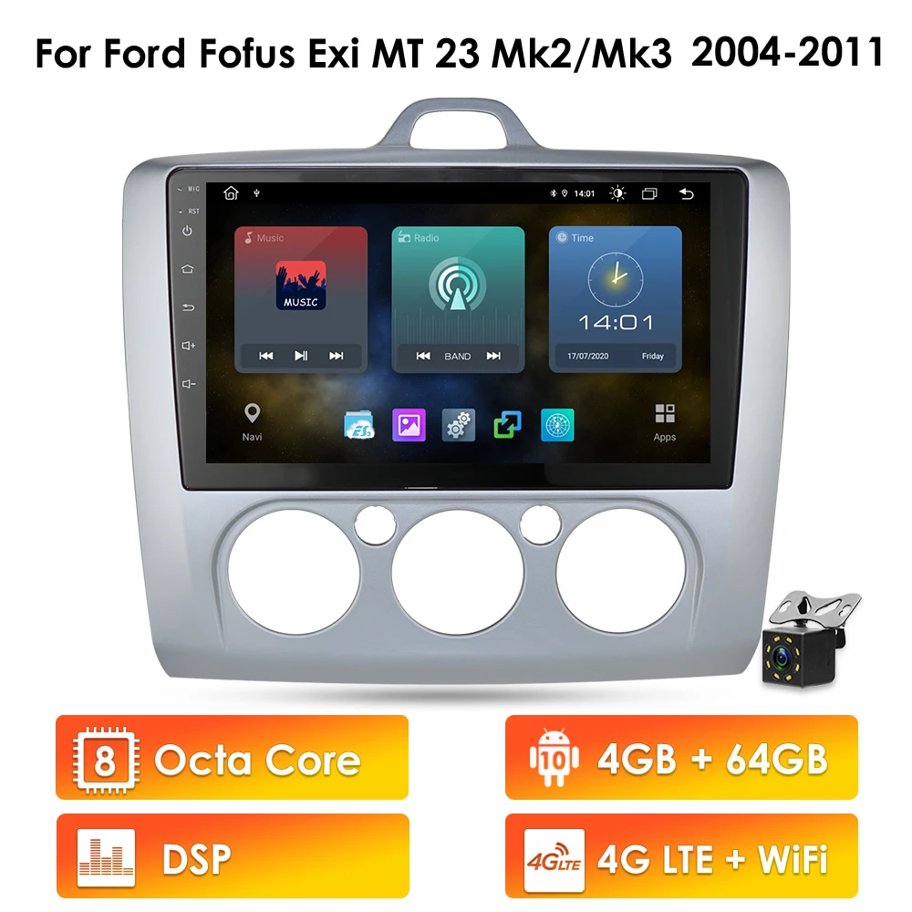 Автомобильный мультимедийный плеер проигрыватель на Android 9 0 с &quotэкраном GPS для ford