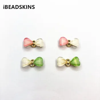 

New arrival! 17x8mm 100pcs Resin rhinestone Bow shape Connectors for Earrings make ,Earrings parts,hand Made Jewelry DIY