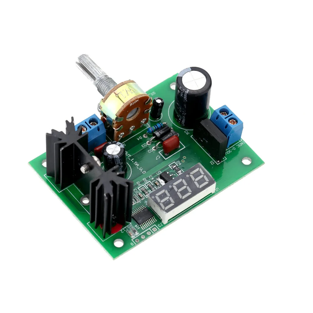Output DC 1.25V-28V 2A Yosoo Health Gear LM317 Power Regulator LM317 Adjustable Power Supply Module with Out Voltmeter Input DC 3V-30V AC 3V-20V