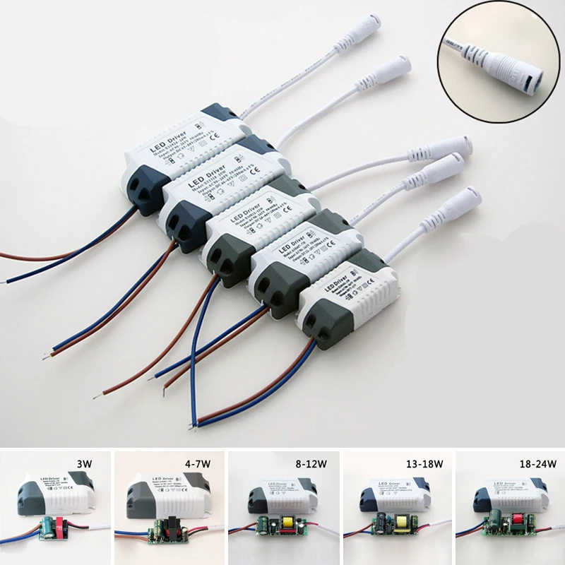 3~ 24 W Led 12~ 28v к Ac90~ 265v адаптер питания для светодиодных ламп