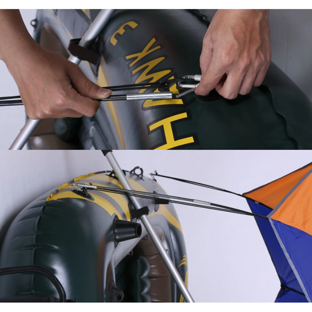 2-4Person Inflatable Boat Kayak Canopy Awning Sun Shelter Waterproof Tent Camping Shelters Tents Shelters Fishing Equipment