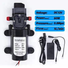 

Diaphragm Water Pump DC 12V 80PSI 5L/Min Water High Pressure Self Priming Pump Automatic Switch
