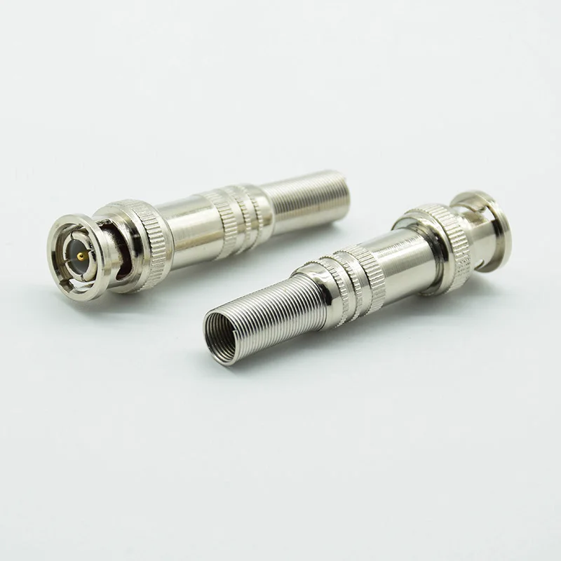 2 stücke Metall BNC Q9 Männlichen Solderless Kupfer Core Stecker Stecker Adapter für CCTV Kamera Kupfer Core Zubehör Überwachung Kit