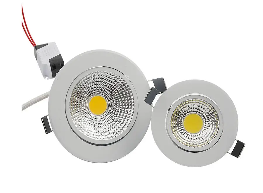 5W 7W 9W 12W COB затемненный светодиодный вниз светильник 85 265V Встраиваемый точечный