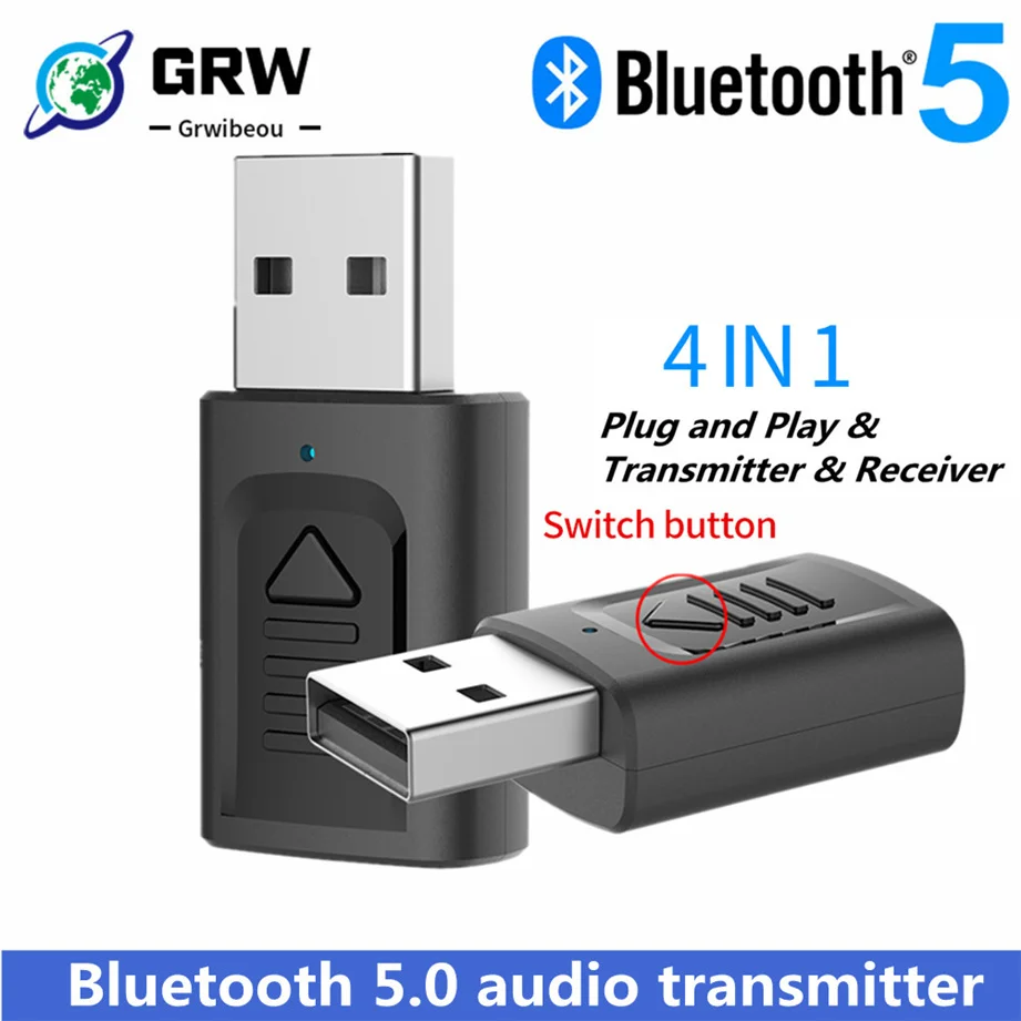 USB Bluetooth 5 0 адаптер 3 мм AUX BT аудио приемник передатчик беспроводной ключ для