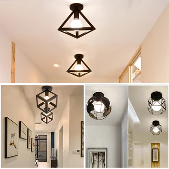 

1pc Geometric Light Simple Iron Pendant Hanging Lamp for Bedroom Cafe UD88