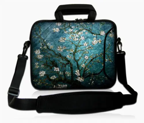 Laptop Bag for macbook pro air 13 case 11 12 13 15 15.6 Blue Flower Laptop Shoulder Bag for Asus Acer Dell HP 14 laptop sleeve