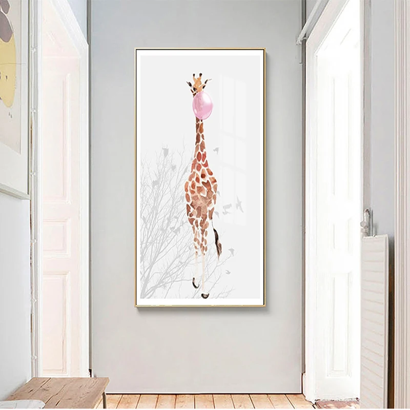 

Canvas Art Painting Nordic Style Kids Deco Baby Animal Girafe Poster Nursery Wall Art Print Children Bedroom Decoration 2-67