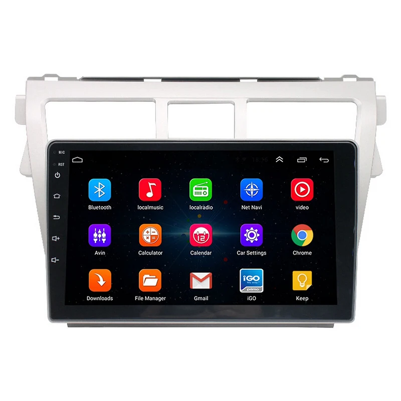 Wifi 1 + 16G/2 32G 2din Android 9 автомобильный мультимедийный плеер для Toyota VIOS 2008 2011 Навигация