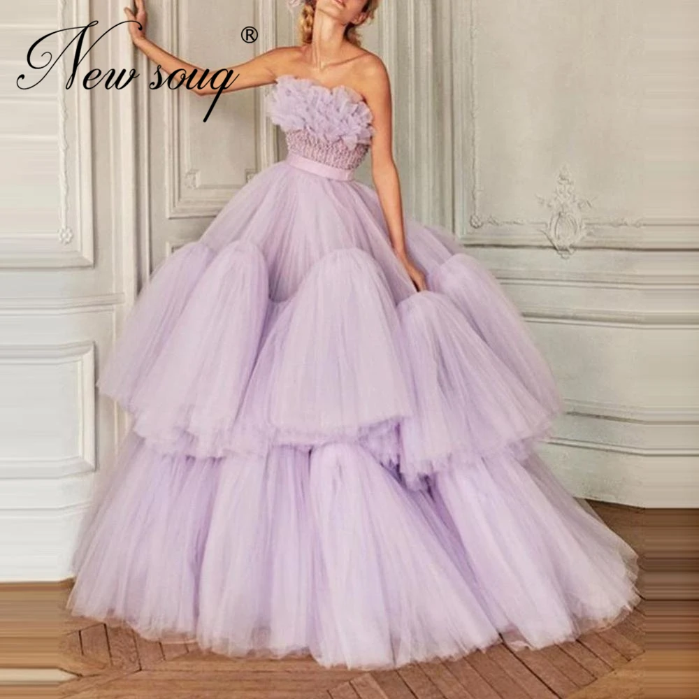 layered evening gowns
