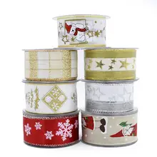 10 м Проводная Рождественская лента полиэстер прозрачные блестящие красочные снежинки поделки своими руками