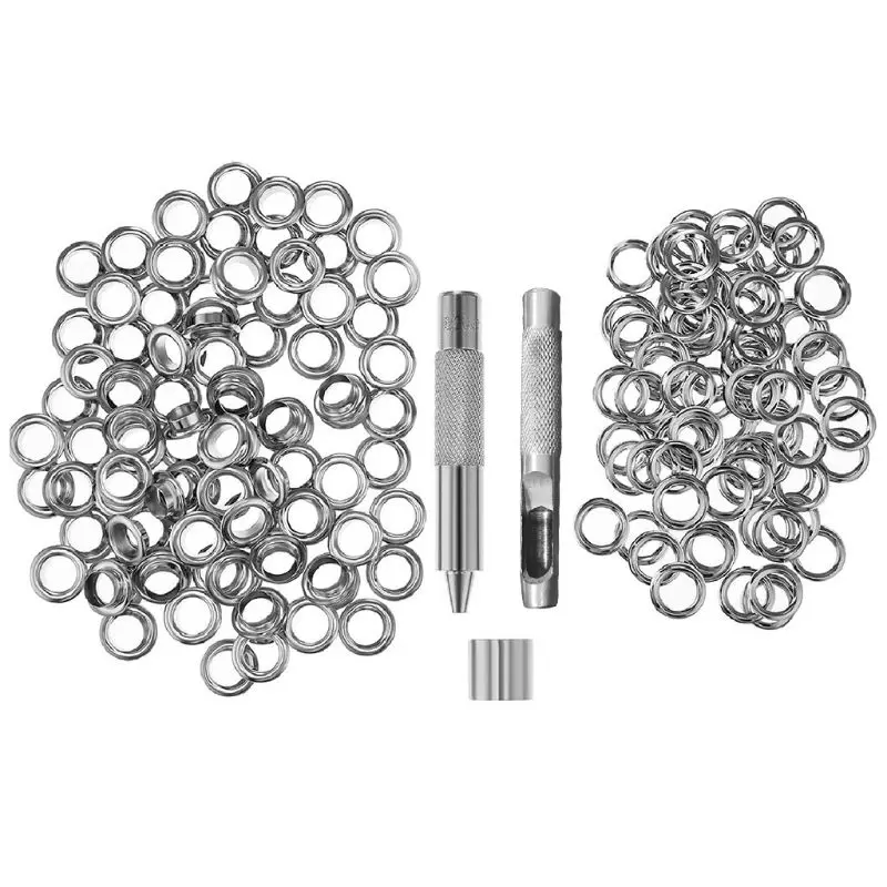 

10mm Inner Diameter Grommet Setting Tool Kit 100Set Grommets Eyelets with Box 37MD