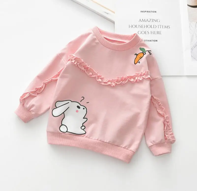 infant girls Clothes Girls princess Sweatshirts soft cotton Top Cartoon sweater Children Spring autumn pullover Kids Outerwear