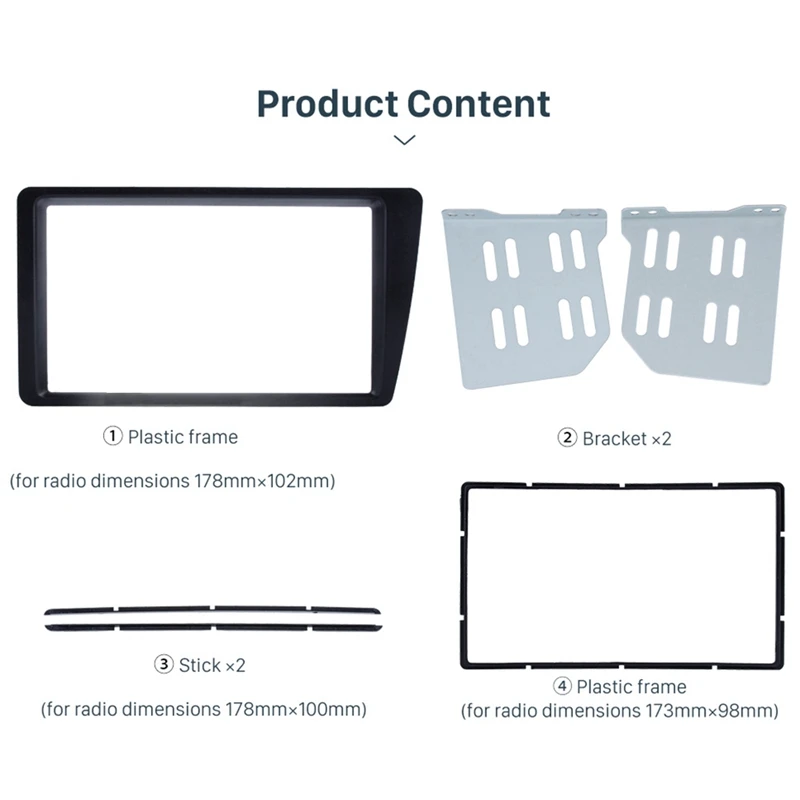 Топ двойной 2 Din Автомобильный Радио фасции для 2001-2005 Honda Civic LHD Dash Mount DVD Frame Авто Стерео адаптер