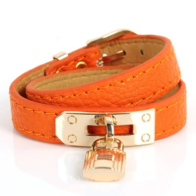 Высококачественный двухслойный браслет в стиле панк из искусственной кожи с