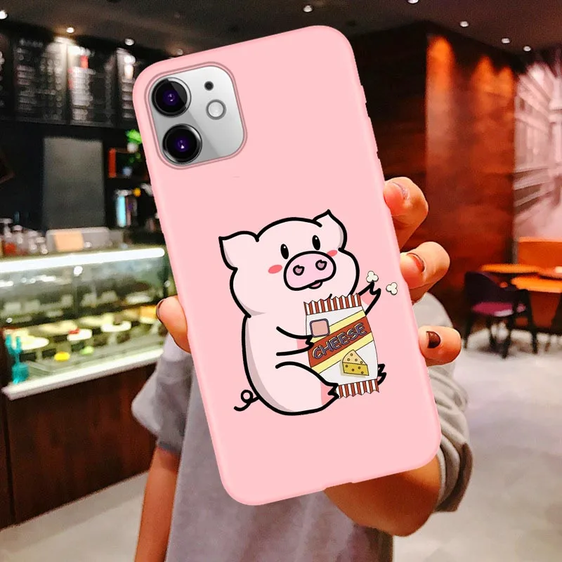Bff лучший для друзей и пар Мягкий чехол для телефона для iphone 11 Pro Max мультяшная свинья принт розовый ТПУ чехол для iphone 7 8 Plus X XR XS Max